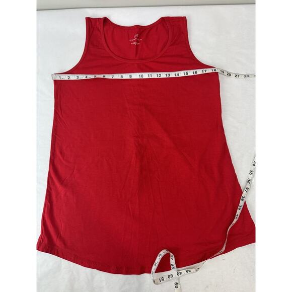 J Jill Fit Progress A-Line Pima Cotton Tank Top Red Women's Size Small Comfort - Picture 4 of 5